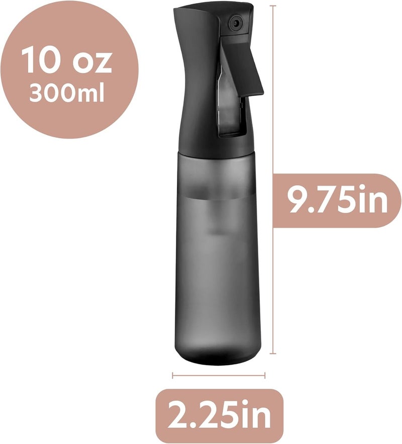 MIGHTY STRONG 10 OZ Continuous Spray Bottles - Ultra Fine Mist Sprayer | Water Spray Bottle For Hair Stuff, Mister Spray Bottle For Plants Mister | Hair Spray Bottles For Hairstyling, Cleaning, Salons - Image 2